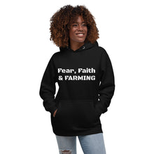 Load image into Gallery viewer, Fear, Faith & Farming Hoodie
